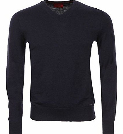 Hugo Boss Sacaralio Mens Jumper / Sweatshirt In Navy