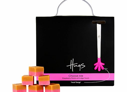 Hugs Raspberry Pavlova Fudge With Tongs, 225g