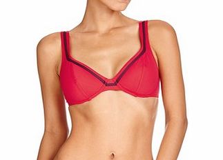 Huit Lucky red full cup bikini top