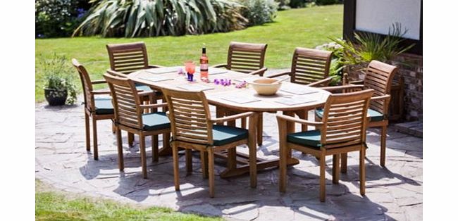 Humber Imports HUMBER TEAK 17 PIECE GRADE ``A`` TEAK OUTDOOR DINING SET 2015 MODEL