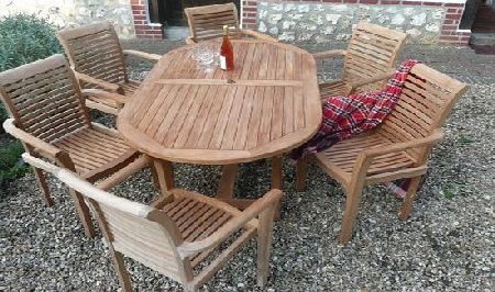 Humber Imports Teak Garden Furniture 13 Piece ``Syracruse`` Set New 2015 Model By Humber Imports