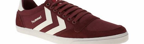 Hummel Burgundy Slimmer Stadil Low Trainers