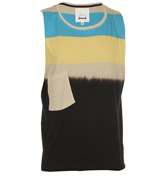 Agno Light Gray Stripe Sleeveless T-Shirt