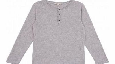 Tunisian Collar T-shirt Heather grey `2 years,6