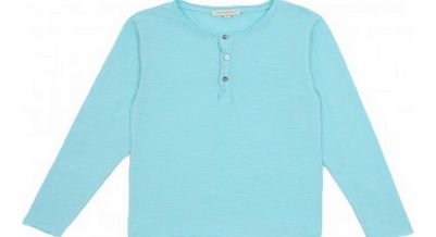 Tunisian Collar T-shirt Turquoise `8 years,10