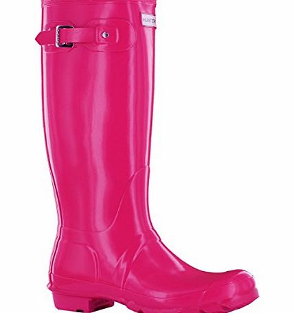 Hunter Original Tall Gloss Wellington Boots - Lipstick