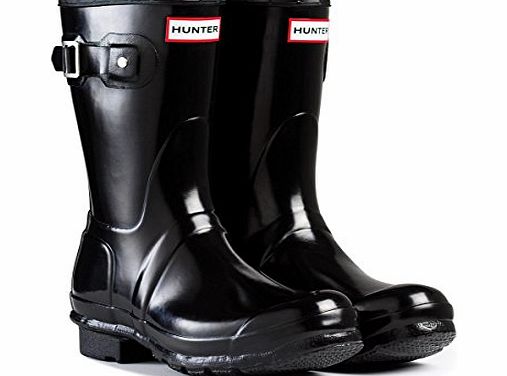 Hunter Womens Hunter Original Short Gloss Black Wellies SIZE 5