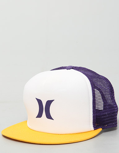 Colour Block Snapback Trucker cap - White