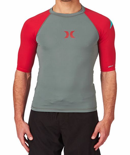 Hurley Mens Hurley One And Only Rash Vest - Redline