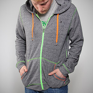 Vacay Zip Zip hoody - Hthr Grey 2