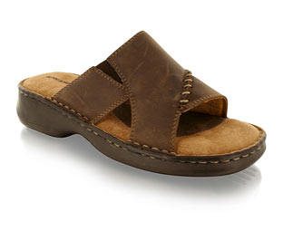 Classic Suede Low Wedge Mule Shoe
