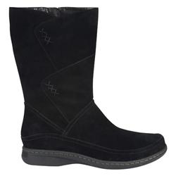 Female Cosy Leather Upper Textile Lining Casual in Black, Camel
