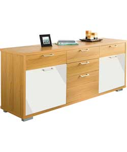 Hygena Arty Sideboard with High Gloss Doors -