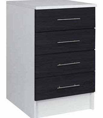 Hygena Athina 500mm Fitted Kitchen Drawer Unit - Black