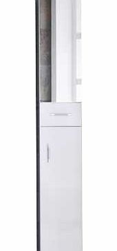 Hygena Bathroom Tall Boy - White Gloss