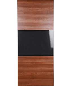 Chicago 1200mm Wardrobe Doors - Walnut and Black