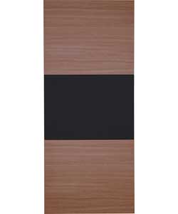 Chicago 1600mm Wardrobe Doors - Walnut and Black