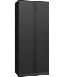 Harpur High Gloss 2 Door Wardrobe - Black