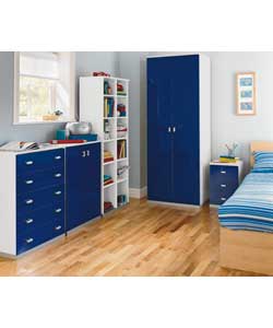 Hygena Kids Modular Double Wardrobe Blue and White