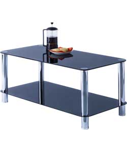 Hygena Matrix Black Glass Coffee Table