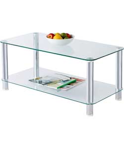 Hygena Matrix Clear Glass Coffee Table