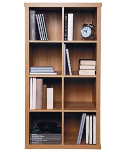 Misaki Modular Double Wide Bookcase Oak