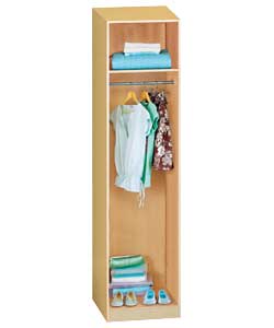 Modular 1 Door Wardrobe - Oak Panelled