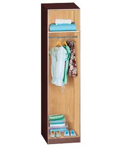 Hygena Modular 1 Door Wardrobe - Wenge