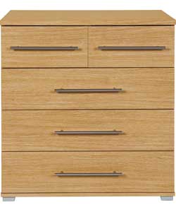 Modular 3 + 2 Drawer Chest - Oak Effect