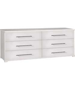 Hygena Modular 6 Drawer Chest - White Gloss