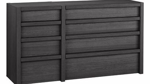 San Diego 4+4 Drawer Chest - Black Effect