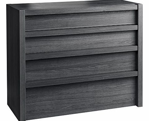 Hygena San Diego 4 Drawer Chest - Black Effect