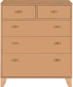 Shaker 3 + 2 Drawer Chest - Oak