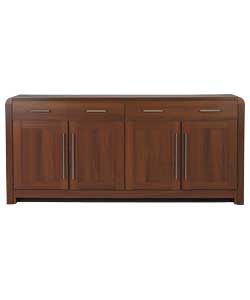 Strand 4 Door 2 Drawer Walnut Effect Sideboard