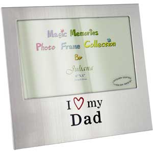 I Love My Dad Aluminium Photo Frame