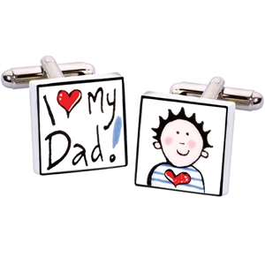 Love My Dad Cufflinks (Boy)