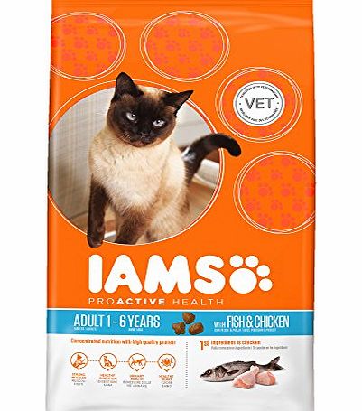 Iams Cat Food ProActive Health Adult With Wild Ocean Fish amp; Chicken 15 kg