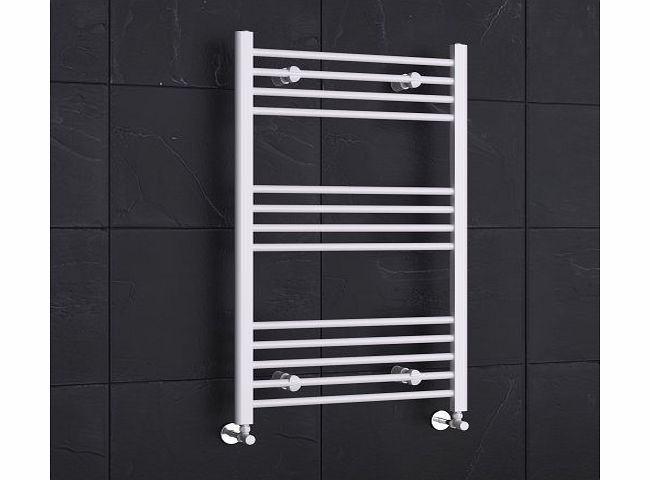 iBath 1000 x 600 mm White Designer Straight Towel Rail Radiator Heated Bathroom Warmer