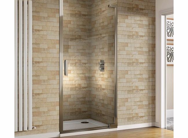 iBath 1000mm Designer Hinge EasyClean Glass Shower Enclosure Cubicle Doors Set