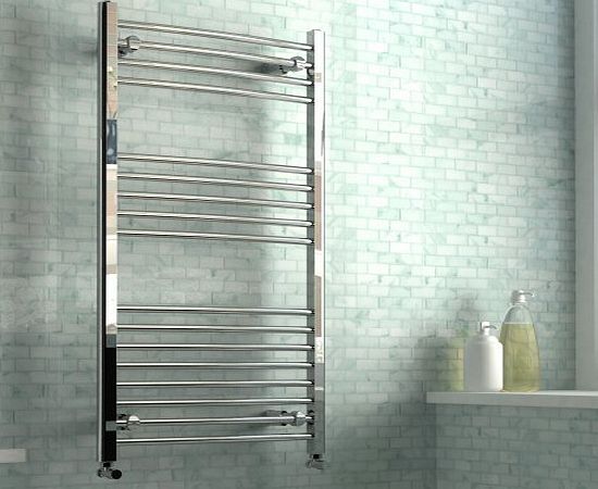 iBath 600 x 1200 Heated Towel Rail / Radiator / Warmer - Curved Chrome 2330 BTUs