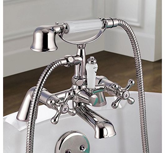 iBath Cambridge Bathroom Taps - Traditional Chrome Bath Fille