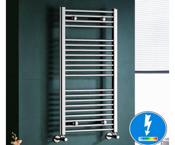 iBath Maine Thermostatic Chrome Straight Electric Towel Rail