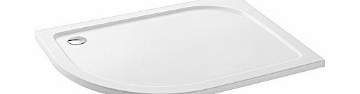 iBath Offset Quadrant 1000 x 800 mm Stone Shower Enclosure Tray   Waste - Left