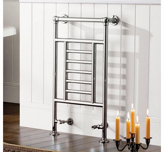 iBath Traditional Chrome Radiator Heated Victorian Bathroom 7 Bar Towel Rail RT04