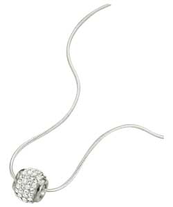 ice Glitz Sterling Silver Ball Slider Pendant