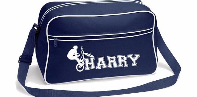 iClobber BMX Personalised Retro Shoulder Bag School Club - Navy