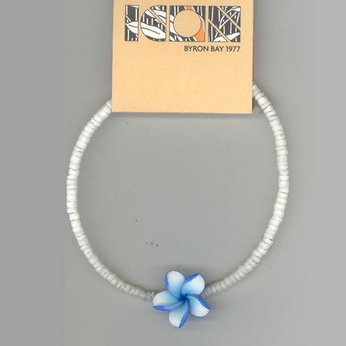 Ladies Icon Frangipani Shell Bracelet Blue