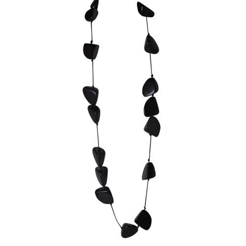 Icon Ladies Icon Long Bead Necklace Black