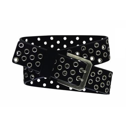 Mens Icon Eyelet Belt Black