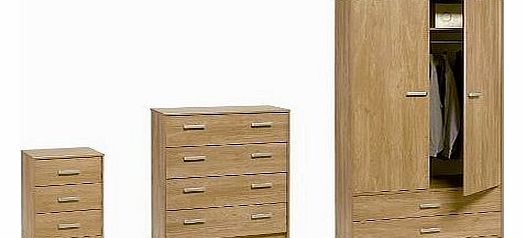 Ideal Felix Bedroom Set - 2 Door Wardrobe, 4 Drawer Chest 